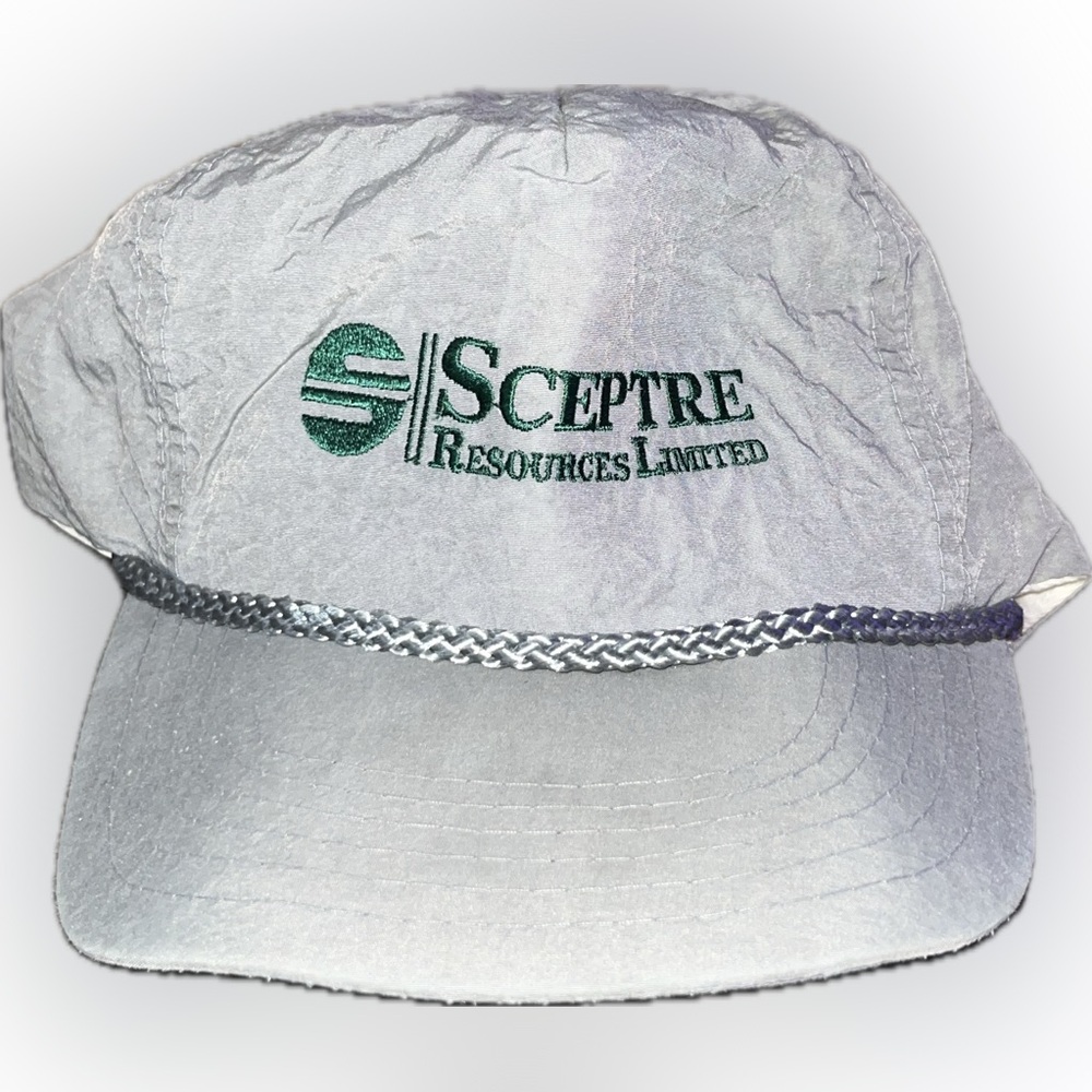 Vintage Sceptre Resources Limited Trucker Hat – Nylon Snapback with Rope Detail
